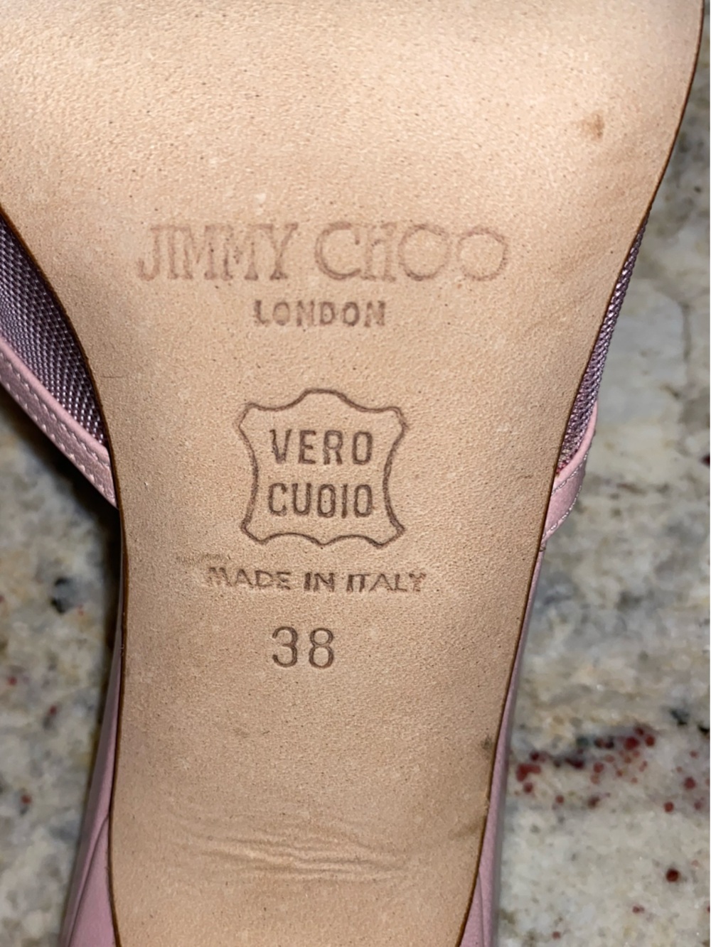 Jimmy Choo Brigitte Pink Mesh Mule Heel EU 38  US 7-7.5 Made in Italy NWOT - Picture 12 of 16